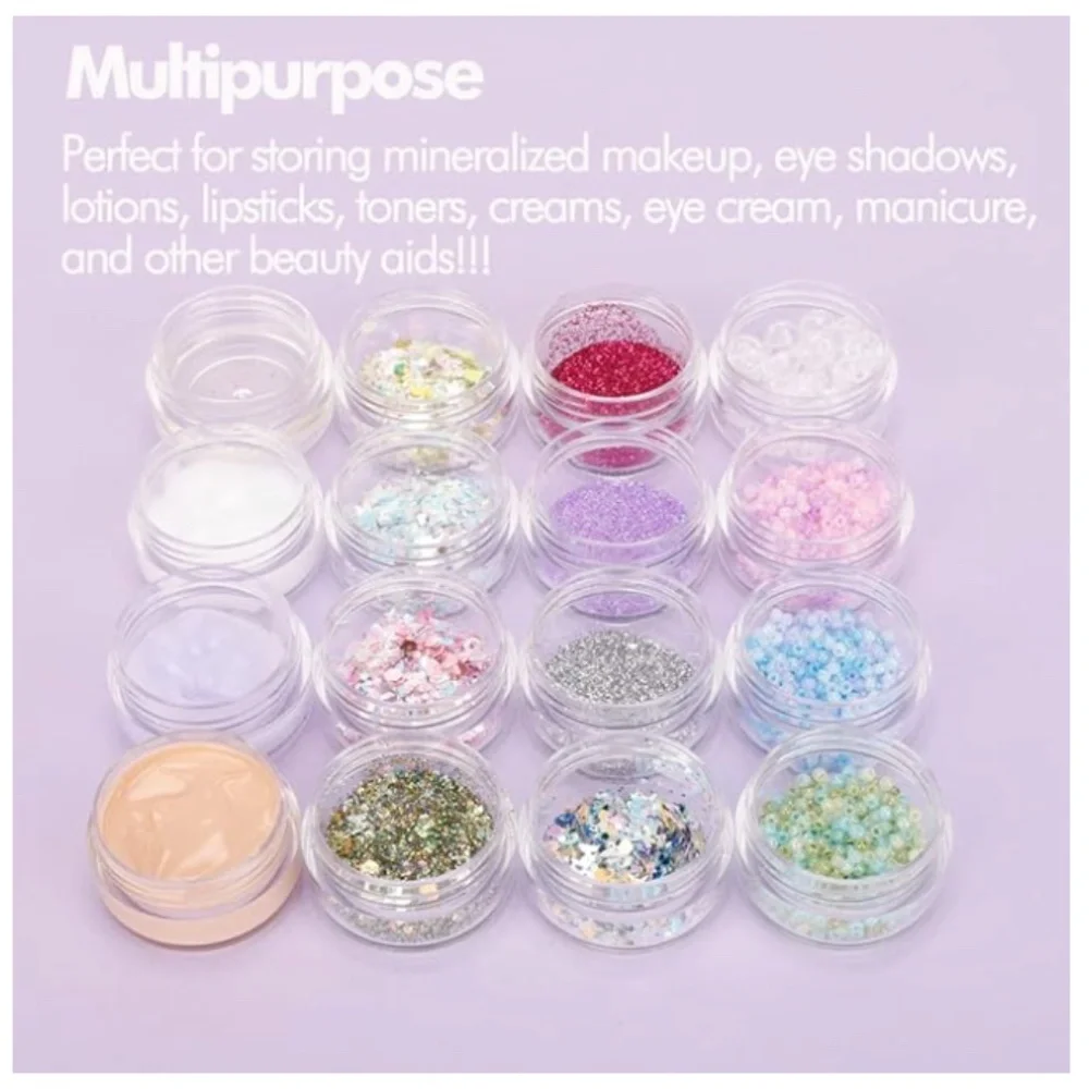 NEW 3 Gram Sample Containers with Lids, 150 Count Clear Sample Jars